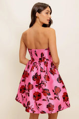 STRAPLESS SEDUCTION WOVEN MINI DRESS - Flying Tomato - Flyclothing LLC