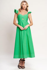 BEAUTIFULLY UNEXPECTED WOVEN MIDI DRESS - Flying Tomato - Flyclothing LLC