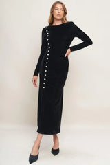 URBAN EMPRESS VELVET MIDI DRESS - Flying Tomato - Flyclothing LLC