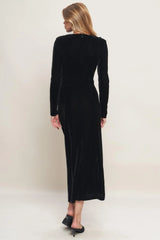URBAN EMPRESS VELVET MIDI DRESS - Flying Tomato - Flyclothing LLC