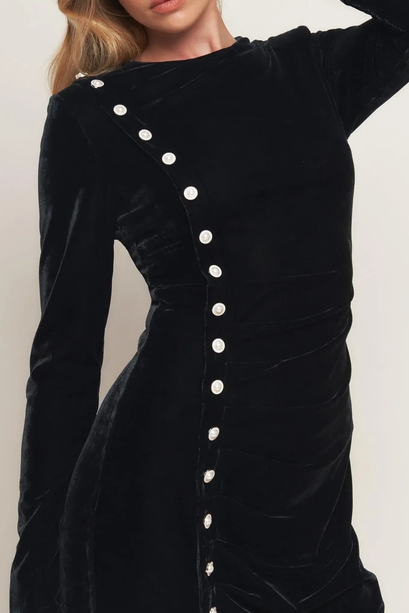 URBAN EMPRESS VELVET MIDI DRESS - Flying Tomato - Flyclothing LLC