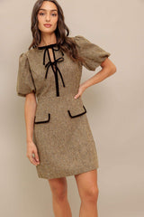 MADEMOISELLE MODE WOVEN WEED MINI DRESS - Flying Tomato - Flyclothing LLC