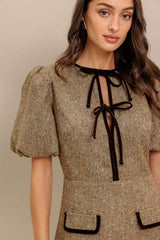 MADEMOISELLE MODE WOVEN WEED MINI DRESS - Flying Tomato - Flyclothing LLC