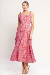 ROMANTIC CANOPY WOVEN MIDI DRESS - Flying Tomato - Flyclothing LLC