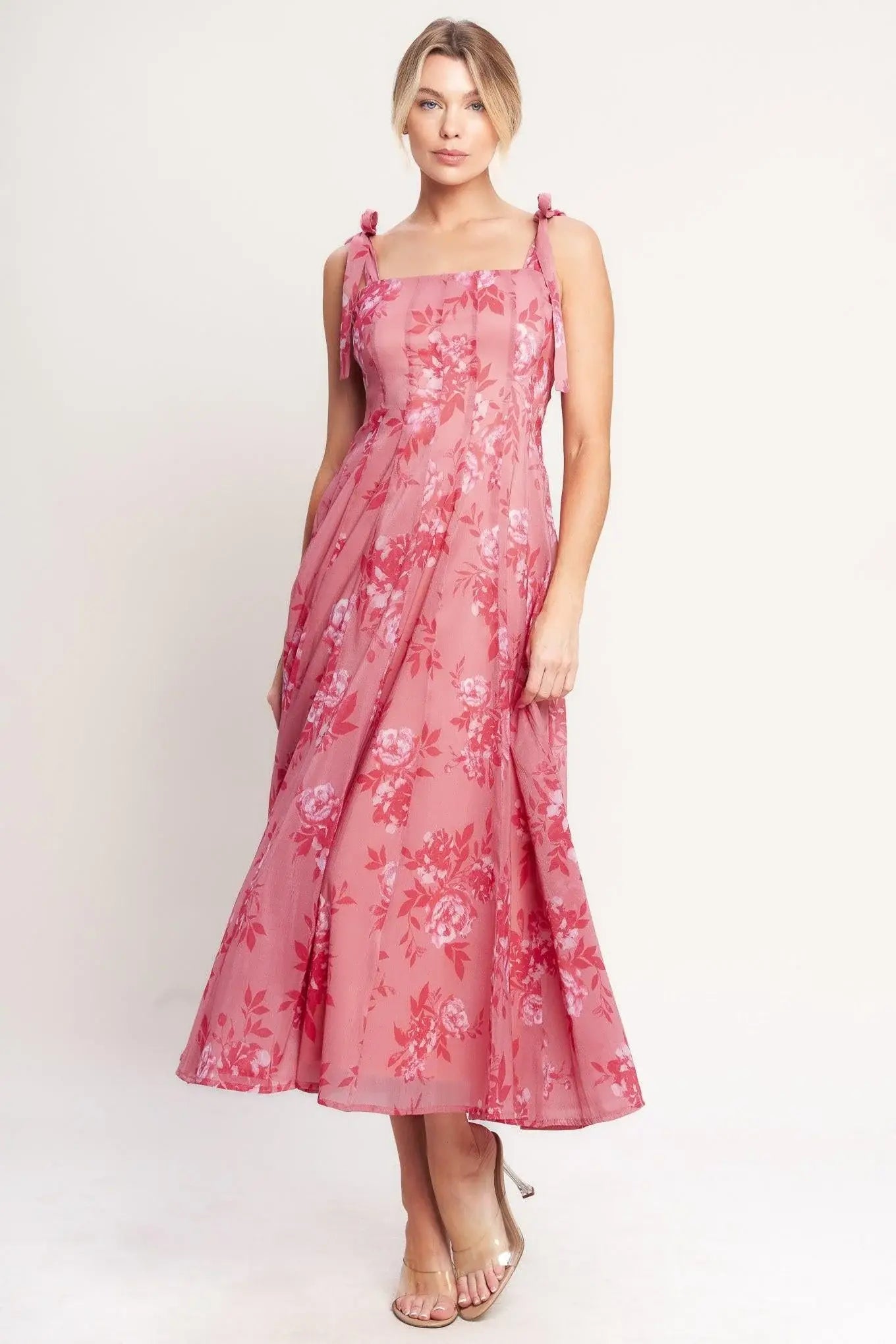 ROMANTIC CANOPY WOVEN MIDI DRESS - Flying Tomato - Flyclothing LLC