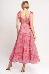 ROMANTIC CANOPY WOVEN MIDI DRESS - Flying Tomato - Flyclothing LLC