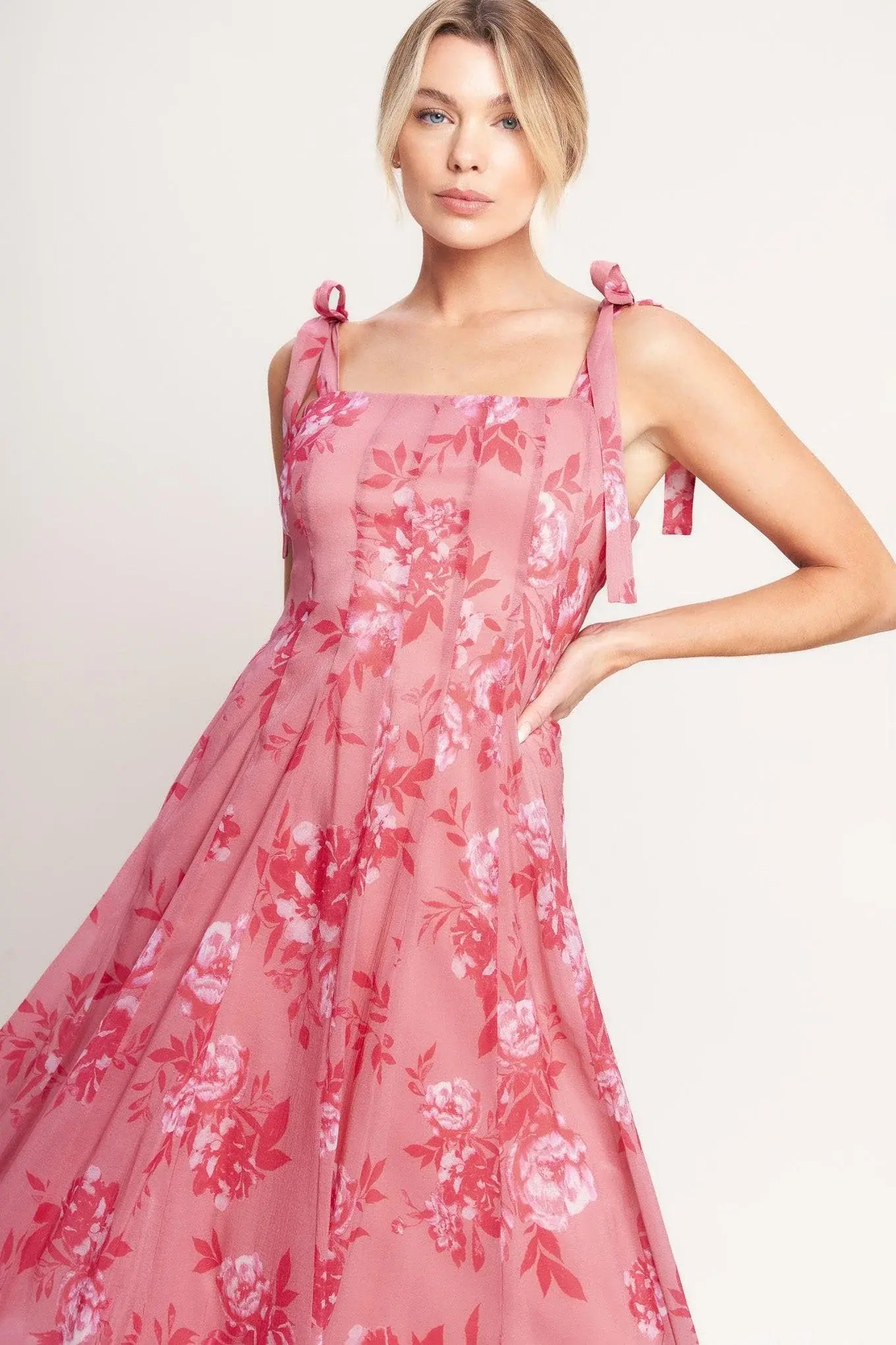 ROMANTIC CANOPY WOVEN MIDI DRESS - Flying Tomato - Flyclothing LLC