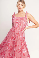ROMANTIC CANOPY WOVEN MIDI DRESS - Flying Tomato - Flyclothing LLC