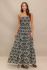 HAZELWOOD GARDEN WOVEN MAXI DRESS - Flying Tomato - Flyclothing LLC