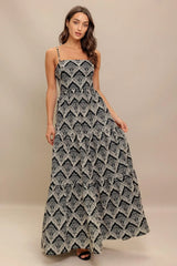 HAZELWOOD GARDEN WOVEN MAXI DRESS - Flying Tomato - Flyclothing LLC