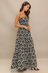 HAZELWOOD GARDEN WOVEN MAXI DRESS - Flying Tomato - Flyclothing LLC