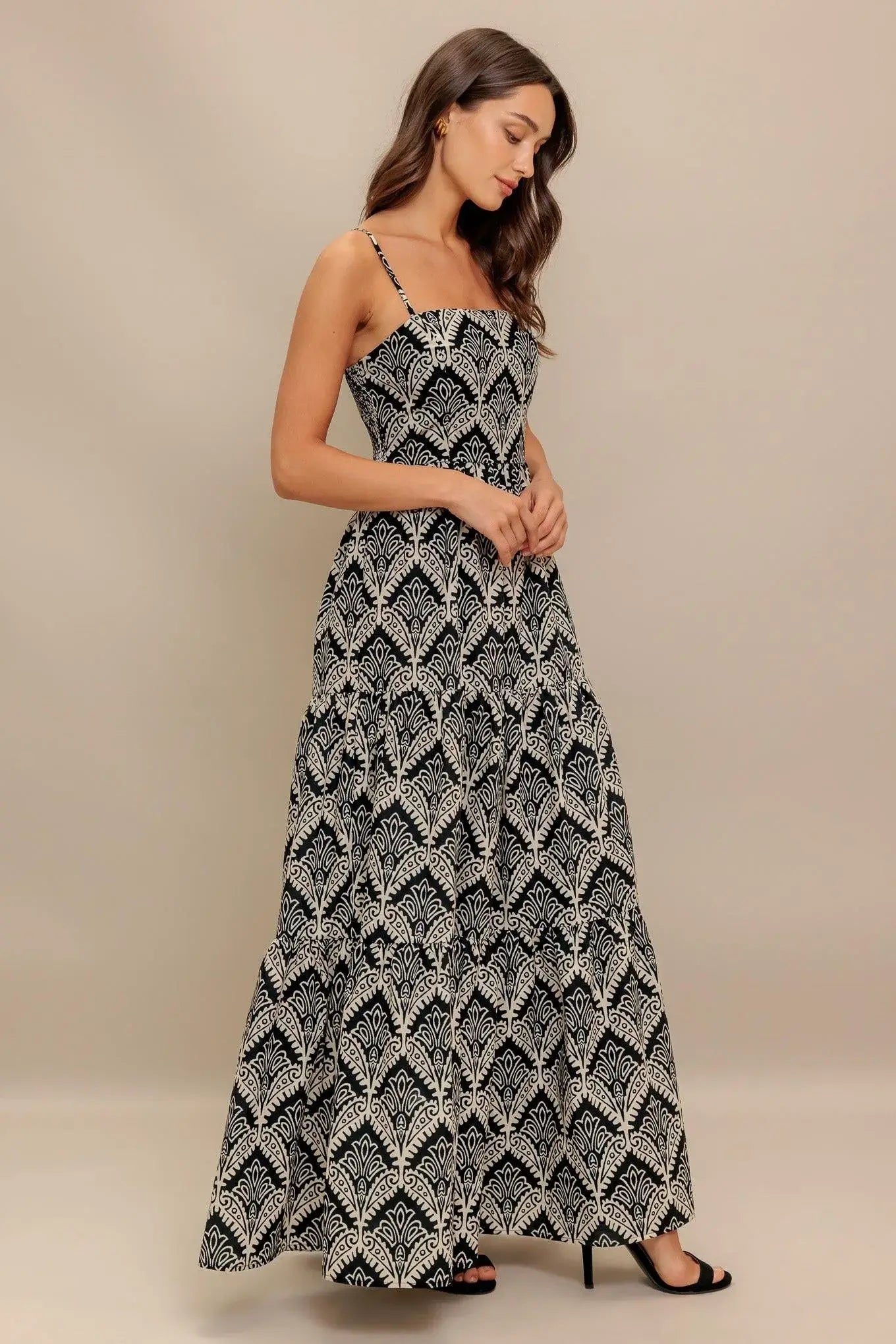 HAZELWOOD GARDEN WOVEN MAXI DRESS - Flying Tomato - Flyclothing LLC