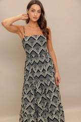 HAZELWOOD GARDEN WOVEN MAXI DRESS - Flying Tomato - Flyclothing LLC