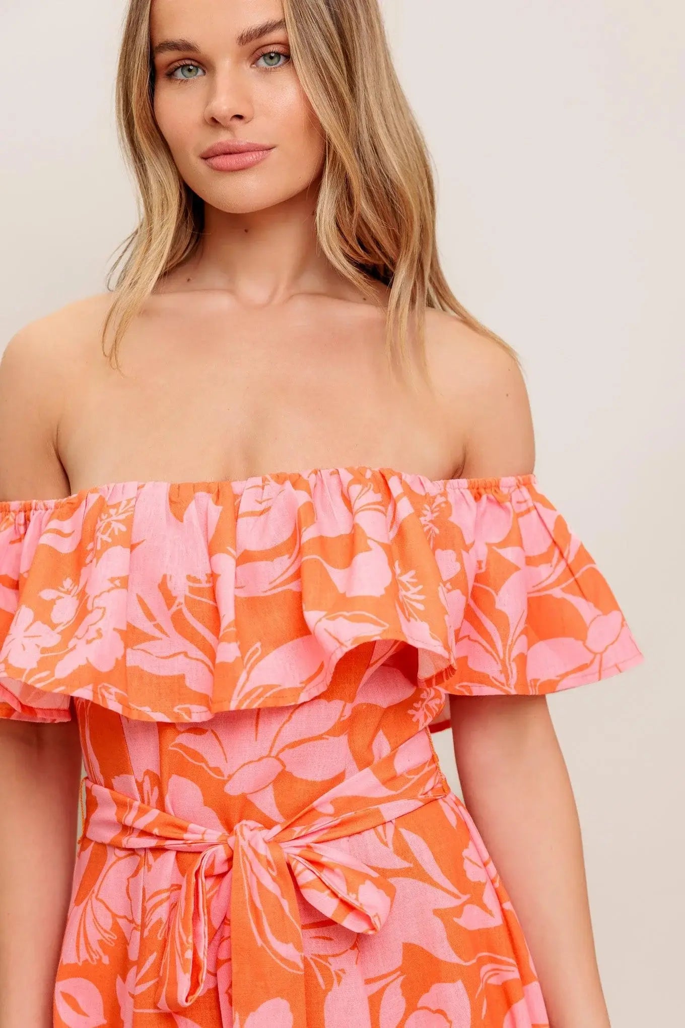 CITRUS GARDEN WOVEN MIDI DRESS - Flying Tomato - Flyclothing LLC