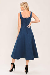 BLUE HOUR DENIM MIDI DRESS