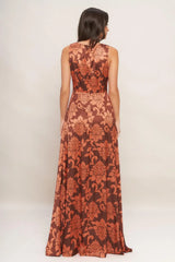 AURORA FLEUR WOVEN MAXI DRESS - Flying Tomato - Flyclothing LLC