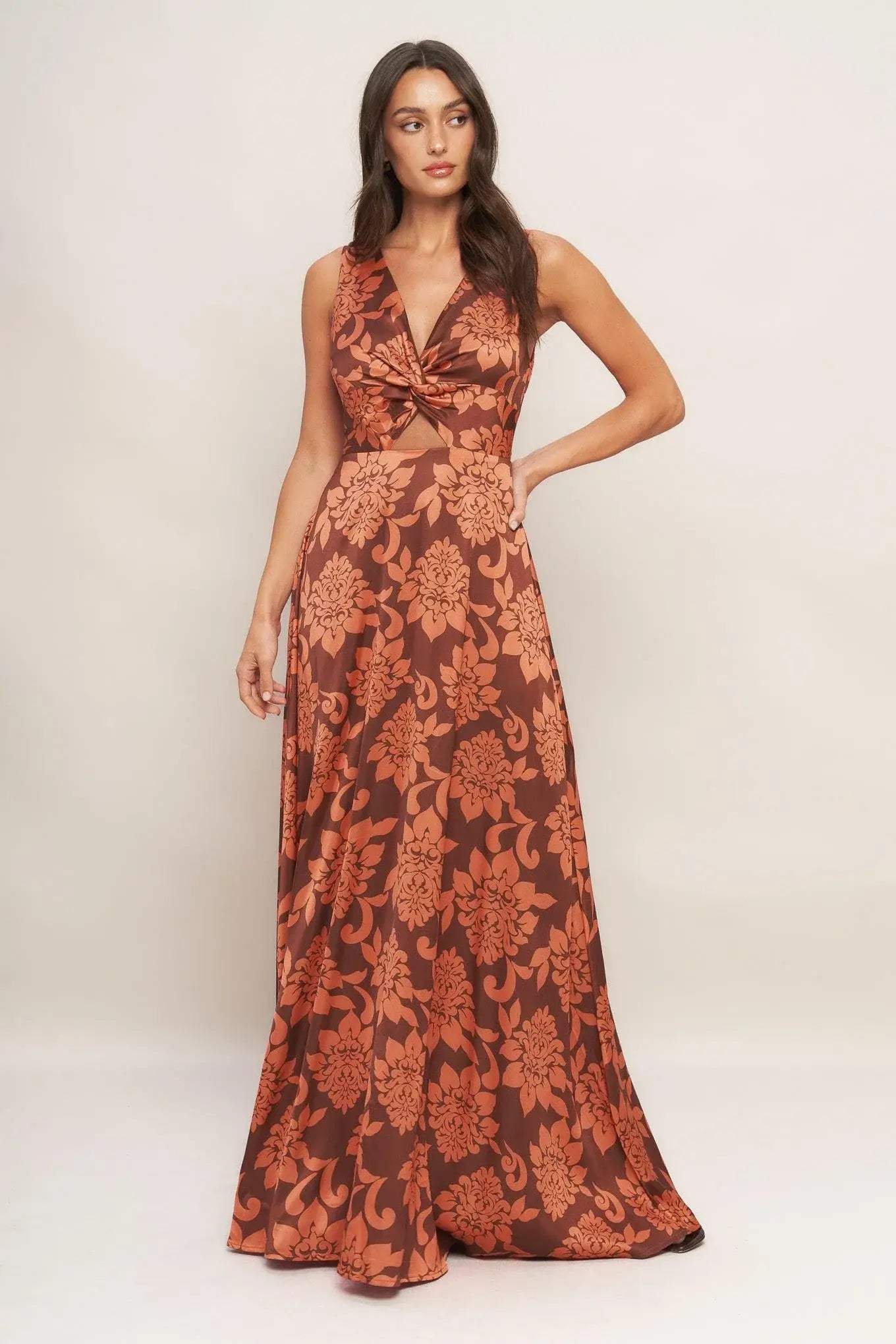 AURORA FLEUR WOVEN MAXI DRESS - Flying Tomato - Flyclothing LLC