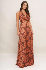 AURORA FLEUR WOVEN MAXI DRESS - Flying Tomato - Flyclothing LLC