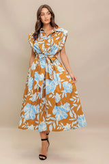 ISLAND FLARE WOVEN MIDI DRESS - Flying Tomato - Flyclothing LLC