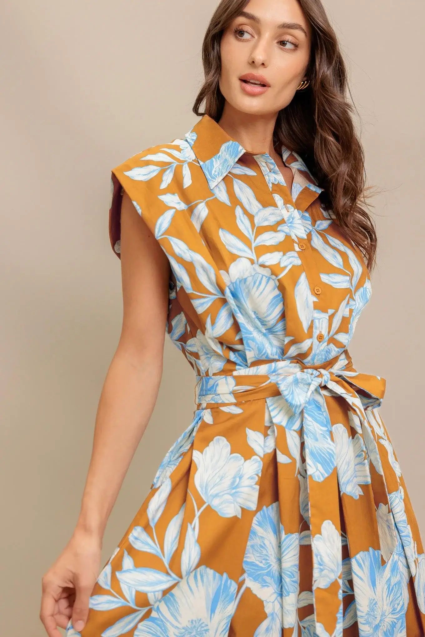 ISLAND FLARE WOVEN MIDI DRESS - Flying Tomato - Flyclothing LLC