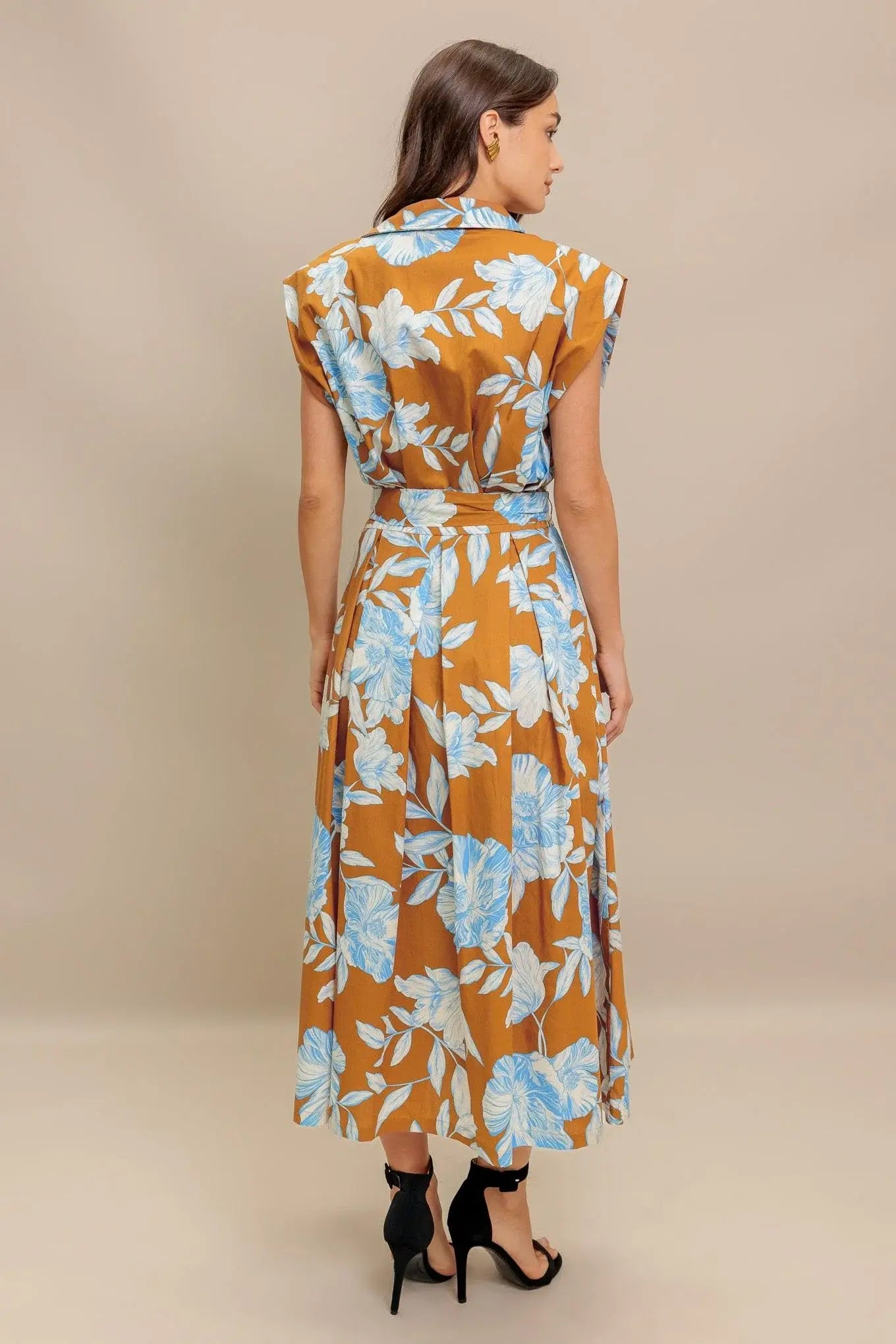 ISLAND FLARE WOVEN MIDI DRESS - Flying Tomato - Flyclothing LLC
