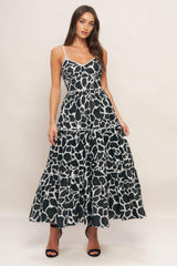 URBAN WILD WOVEN MIDI DRESS - Flying Tomato - Flyclothing LLC