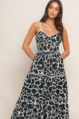 URBAN WILD WOVEN MIDI DRESS - Flying Tomato - Flyclothing LLC
