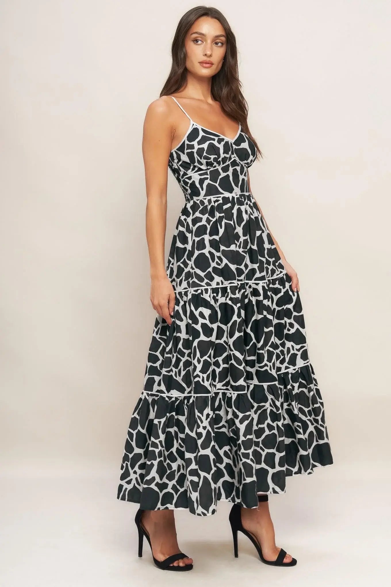 URBAN WILD WOVEN MIDI DRESS - Flying Tomato - Flyclothing LLC