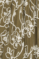 BOTANICAL OUTLINE WOVEN MINI DRESS - Flying Tomato - Flyclothing LLC