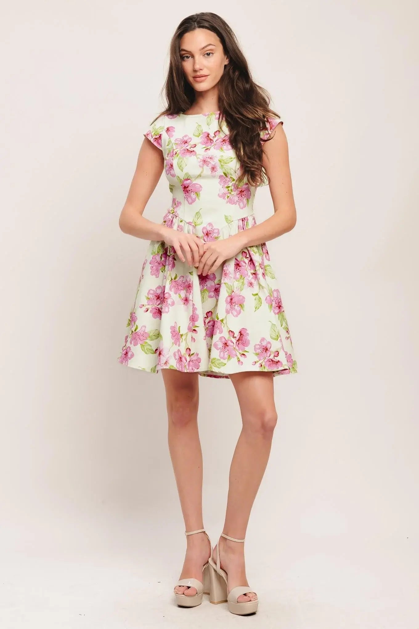 BLOSSOM BABE WOVEN MINI DRESS - Flying Tomato - Flyclothing LLC