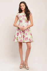 BLOSSOM BABE WOVEN MINI DRESS - Flying Tomato - Flyclothing LLC