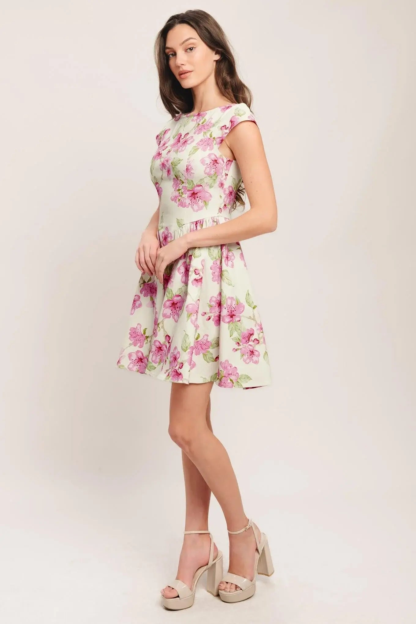 BLOSSOM BABE WOVEN MINI DRESS - Flying Tomato - Flyclothing LLC
