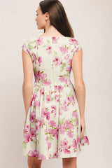 BLOSSOM BABE WOVEN MINI DRESS - Flying Tomato - Flyclothing LLC