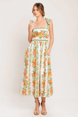 MARIGOLD BREEZE WOVEN MIDI DRESS - Flying Tomato - Flyclothing LLC