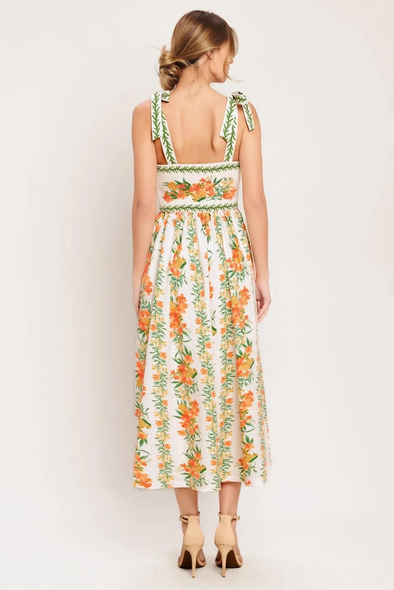 MARIGOLD BREEZE WOVEN MIDI DRESS - Flying Tomato - Flyclothing LLC