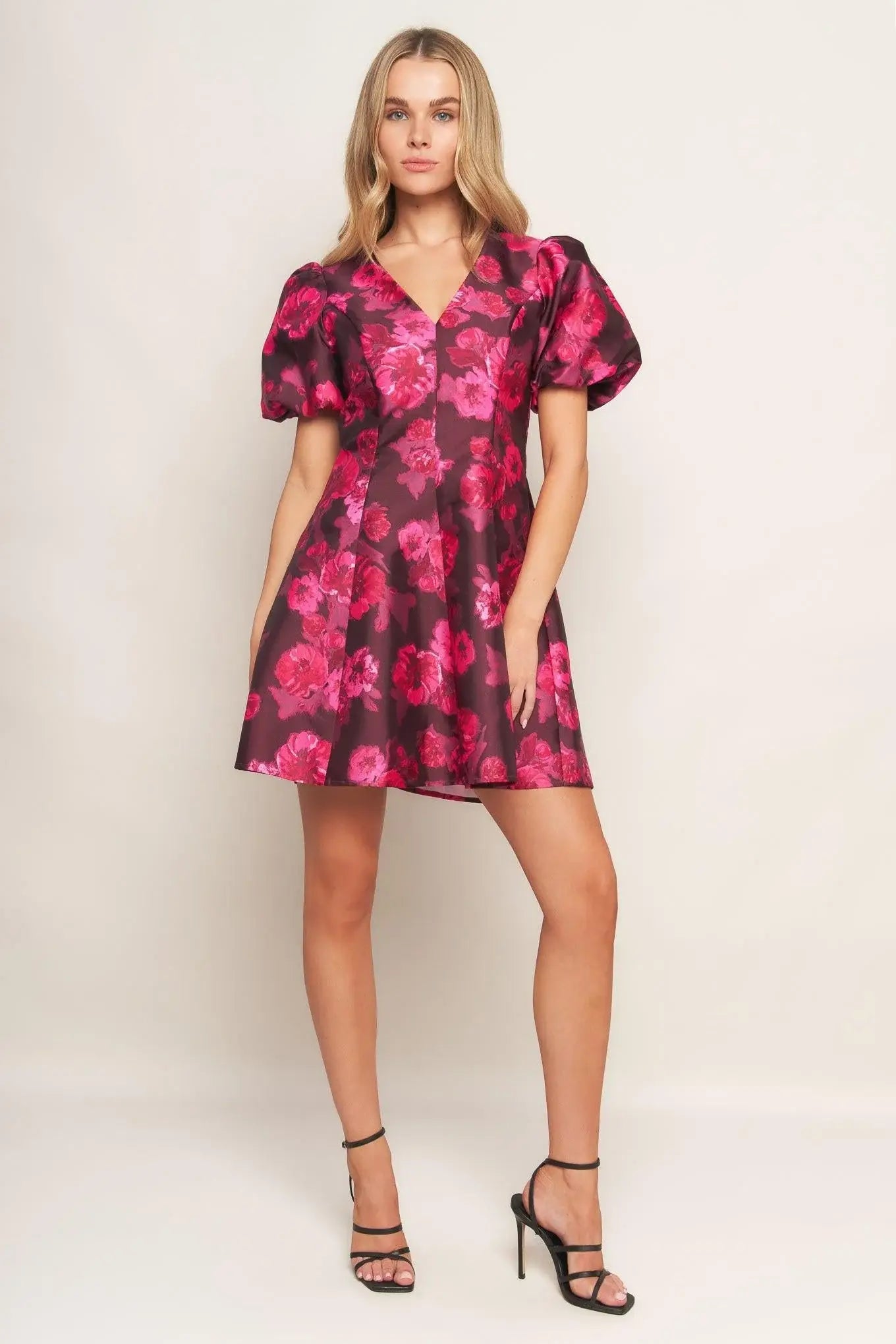 BLOOM RHAPSODY WOVEN MINI DRESS - Flying Tomato - Flyclothing LLC
