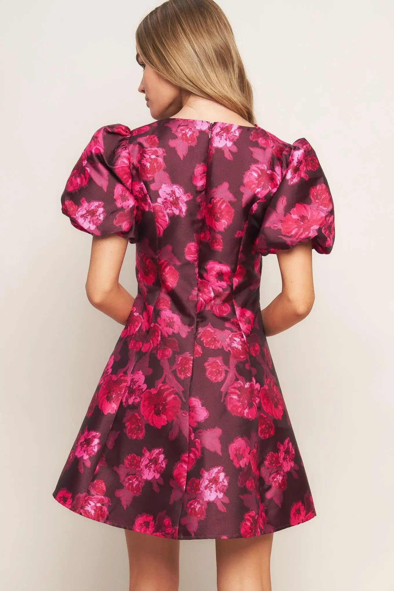 BLOOM RHAPSODY WOVEN MINI DRESS - Flying Tomato - Flyclothing LLC