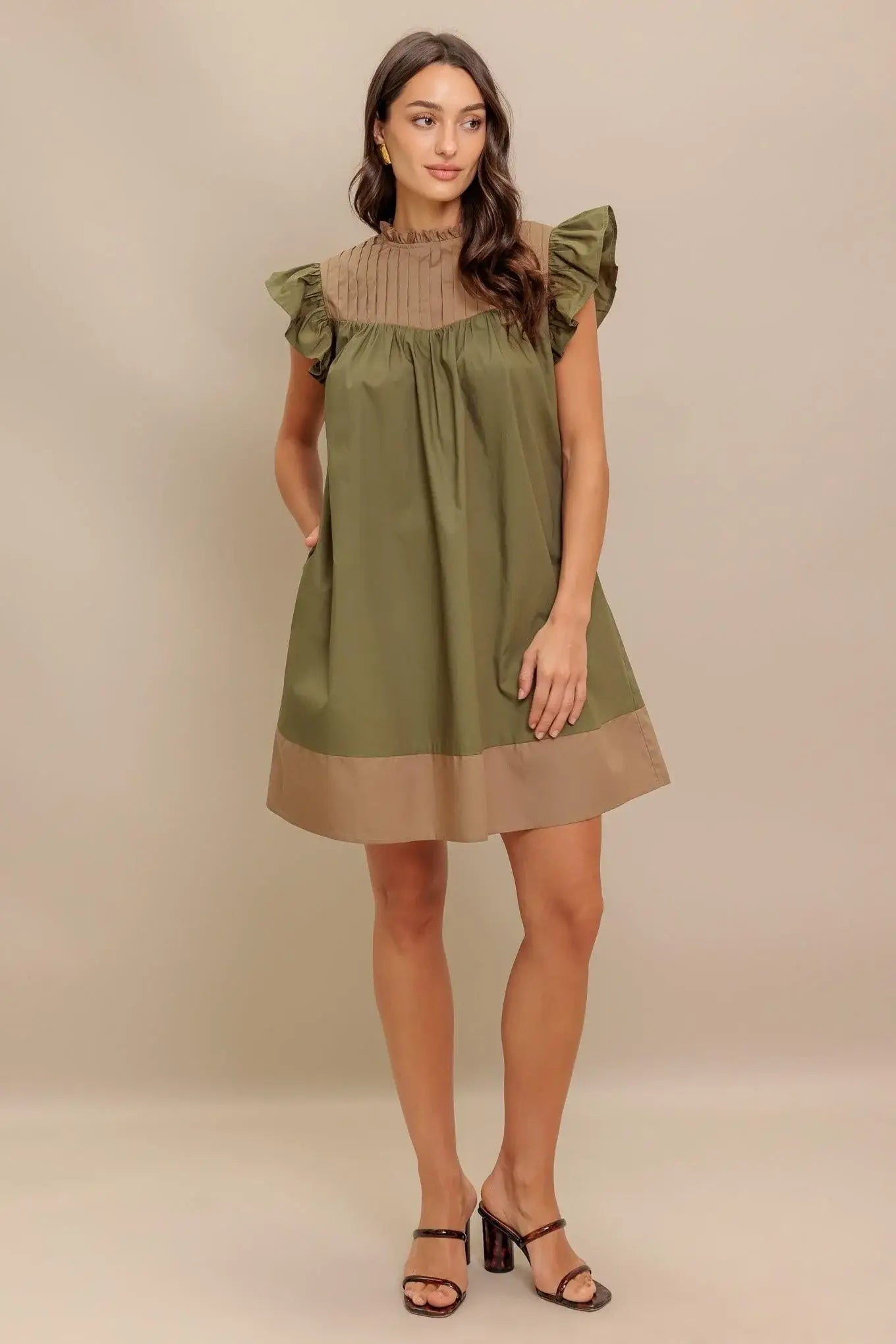 FOREST WHISPER WOVEN MINI DRESS - Flying Tomato - Flyclothing LLC