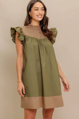 FOREST WHISPER WOVEN MINI DRESS - Flying Tomato - Flyclothing LLC