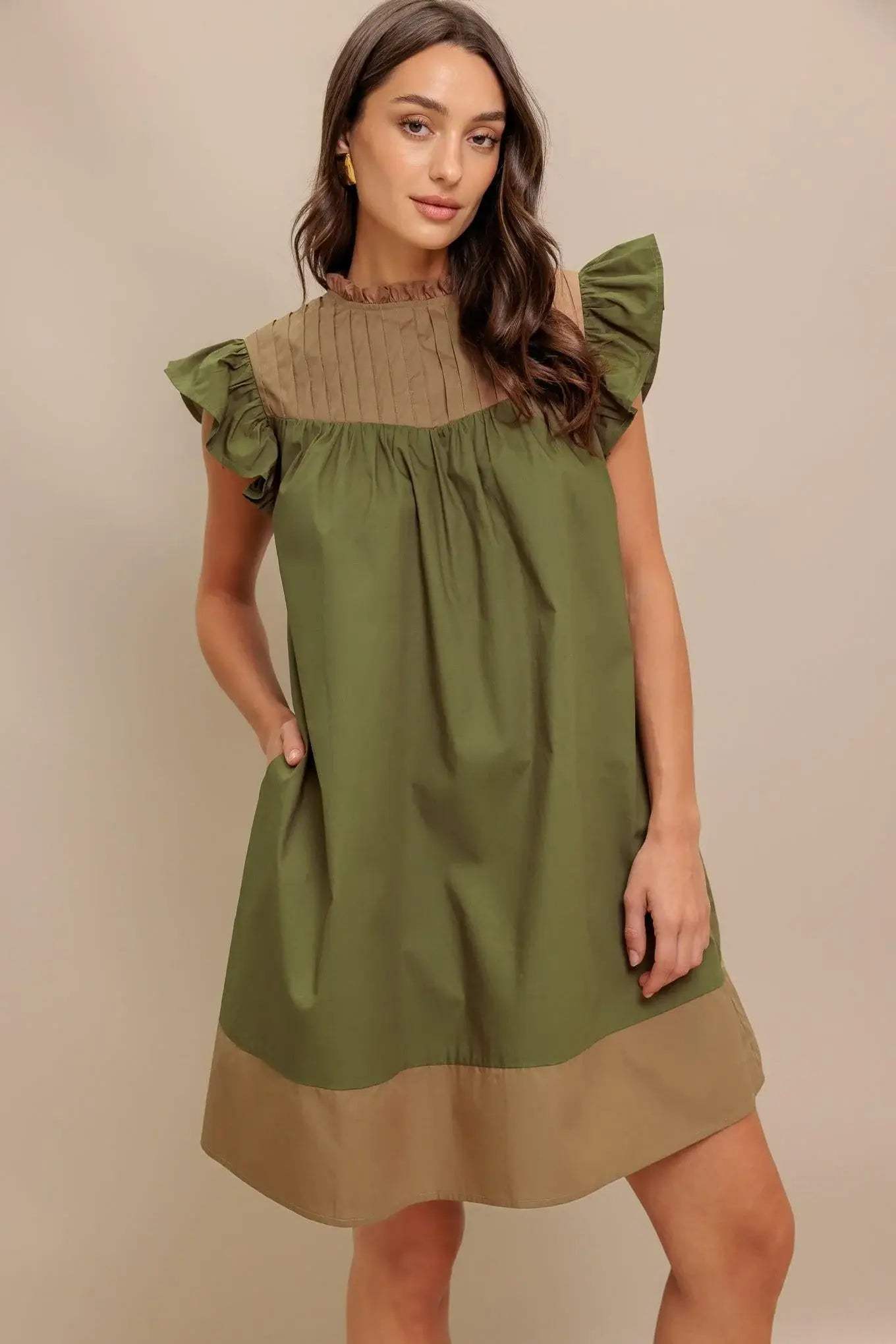 FOREST WHISPER WOVEN MINI DRESS - Flying Tomato - Flyclothing LLC