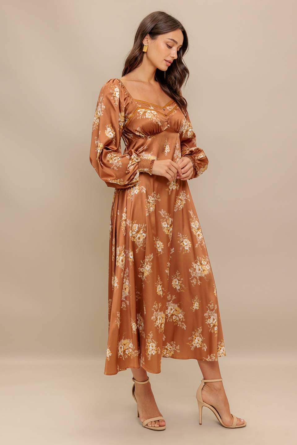 ENGLISH GARDEN WOVEN MIDI DRESS