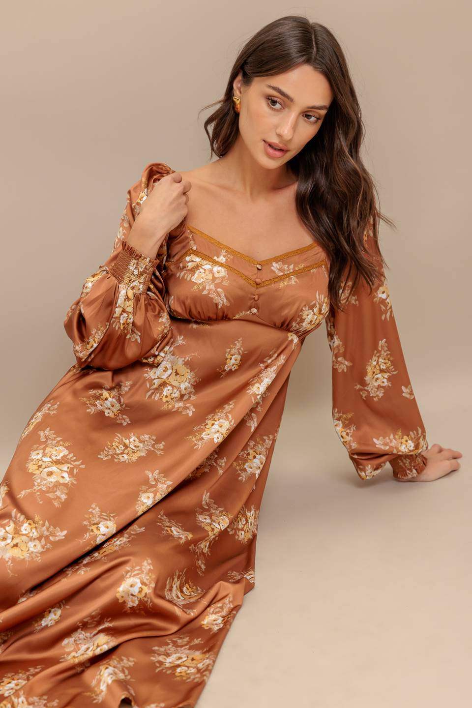 ENGLISH GARDEN WOVEN MIDI DRESS