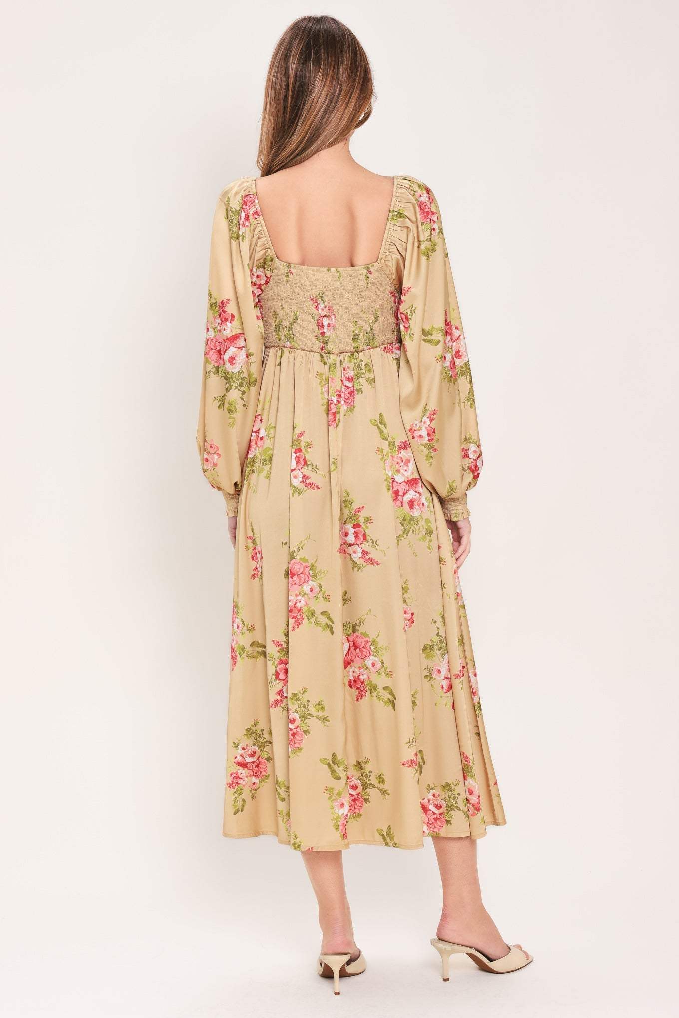 ENGLISH GARDEN WOVEN MIDI DRESS