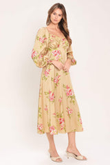 ENGLISH GARDEN WOVEN MIDI DRESS