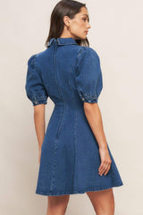 WESTWOOD CHARM DENIM MINI DRESS - Flying Tomato - Flyclothing LLC