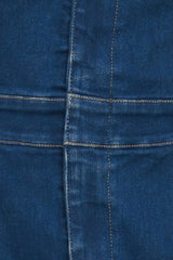 MIDNIGHT DARK INDIGO DENIM MIDI DRESS - Flying Tomato - Flyclothing LLC