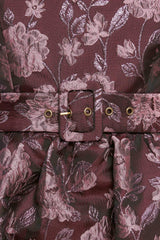 AUBERGINE CHIC JACQUARD WOVEN MIDI DRESS - Flying Tomato - Flyclothing LLC