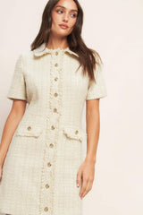 BOUCLÉ AFFAIR TWEED MINI DRESS - Flying Tomato - Flyclothing LLC