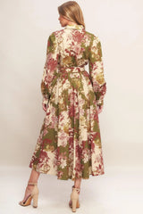 COUNTRY ROMANCE WOVEN MIDI DRESS - Flying Tomato - Flyclothing LLC