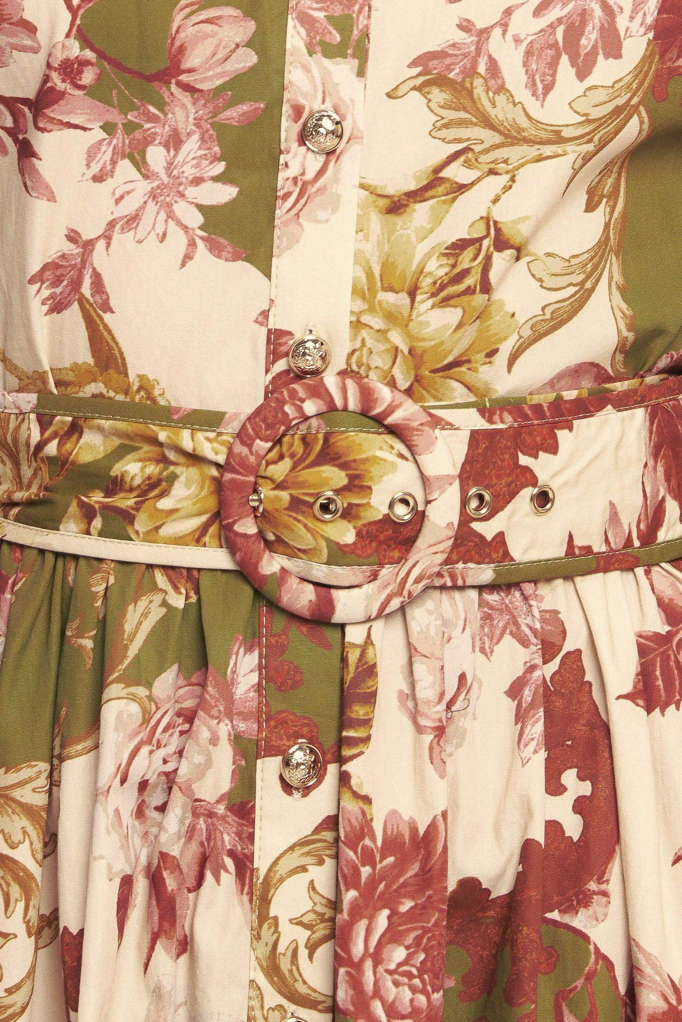 COUNTRY ROMANCE WOVEN MIDI DRESS - Flying Tomato - Flyclothing LLC